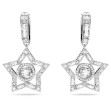 Swarovski øredobber Stella hoop Star, hvitt - 5617767 Swarovski øredobber Stella hoop Star, hvitt - 5617767