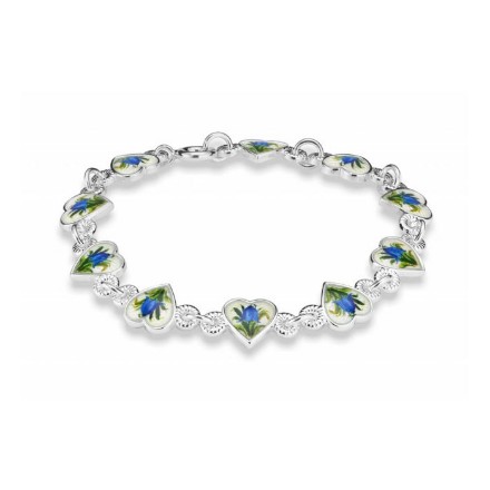 Armbånd Blåklokker hjerter i sølv Armbånd Blåklokker hjerter i sølv