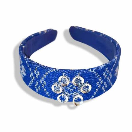 Hårbøyle til Trønder bunad, blå - 3108025 Hårbøyle til Trønder bunad, blå - 3108025