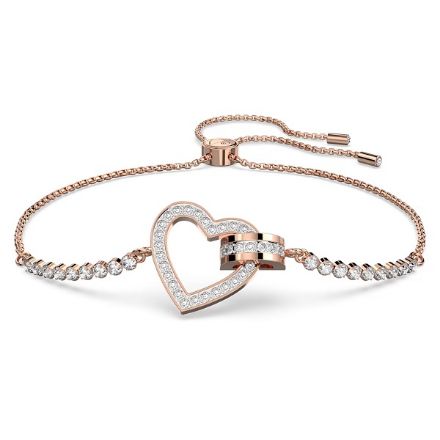 Swarovski armband Lovely bracelet Heart, White, Rose gold-tone plated - 5636443 Swarovski armband Lovely bracelet Heart, White, Rose gold-tone plated - 5636443