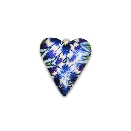 Håndlaget smykke, hjerte, kalde toner. Kaleidoskop -28020600 Håndlaget smykke, hjerte, kalde toner. Kaleidoskop -28020600