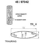 Skisse av hvitt gull 14 kt, 5.5 mm. Smart line - 4807041