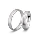 Gifteringer i platina 950, 4 mm. BASIC LIGHT - 44805609