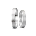 Gifteringer i platina 950, 4 mm. BASIC LIGHT - 44805617