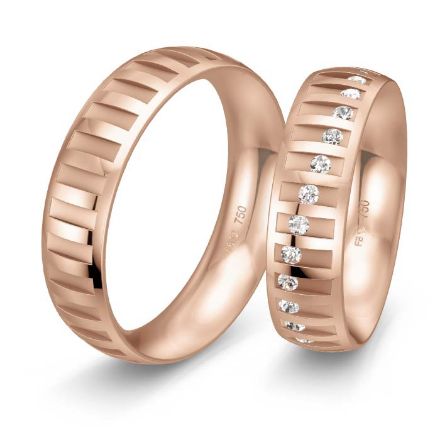 Gifteringer i lyse rosé gull 18 kt, 6 mm. LUXURY - 4809901 Gifteringer i lyse rosé gull 18 kt, 6 mm. LUXURY - 4809901
