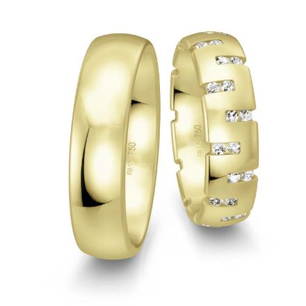 Gifteringer i gult gull 18 kt, honningfarget, 6 mm. LUXURY - 4809903 Gifteringer i gult gull 18 kt, honningfarget, 6 mm. LUXURY - 4809903