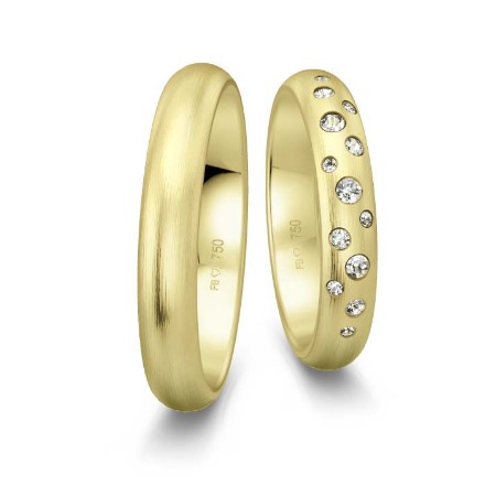 Gifteringer i gult gull 18 kt, honningfarget, 4 mm. LUXURY - 4809907 Gifteringer i gult gull 18 kt, honningfarget, 4 mm. LUXURY - 4809907