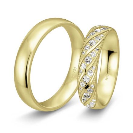 Gifteringer i gult gull 18 kt, honningfarget, 5 mm. LUXURY - 4809909 Gifteringer i gult gull 18 kt, honningfarget, 5 mm. LUXURY - 4809909