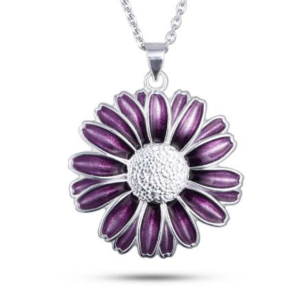 Smykke i sølv Margeritt, lilla glassemalje. AMORIN - 830318 Smykke i sølv Margeritt, lilla glassemalje. AMORIN - 830318