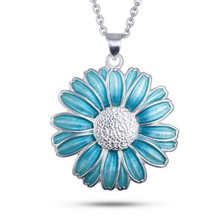 Smykke i sølv Margeritt, turkis glassemalje. AMORIN - 830315 Smykke i sølv Margeritt, turkis glassemalje. AMORIN - 830315