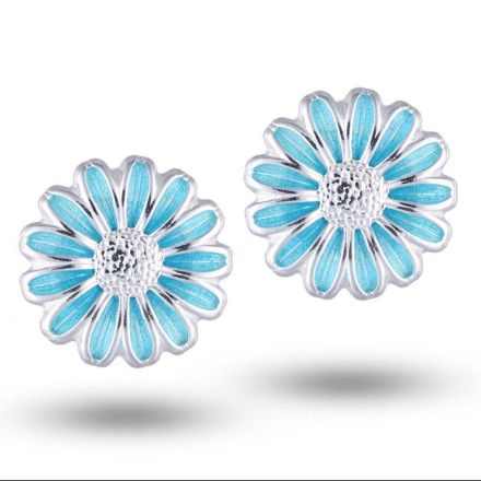 Øredobber i sølv Margeritt, turkis glassemalje. AMORIN - 832115 Øredobber i sølv Margeritt, turkis glassemalje. AMORIN - 832115