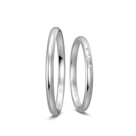 Gifteringer i platina 950, 2 mm. BASIC SLIM - 44804305 Gifteringer i platina 950, 2 mm. BASIC SLIM - 44804305