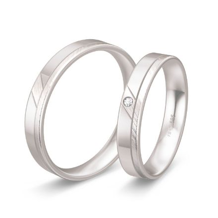 Gifteringer i hvitt gull 14 kt, 4 mm. BASIC LIGHT - 48042350 Gifteringer i hvitt gull 14 kt, 4 mm. BASIC LIGHT - 48042350