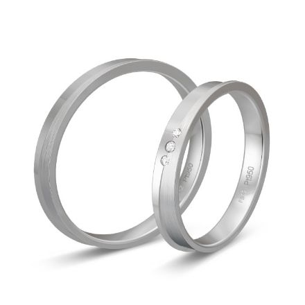 Gifteringer fra Breuning i platina 950, 3 mm. BASIC LIGHT - 44804231 Gifteringer fra Breuning i platina 950, 3 mm. BASIC LIGHT - 44804231