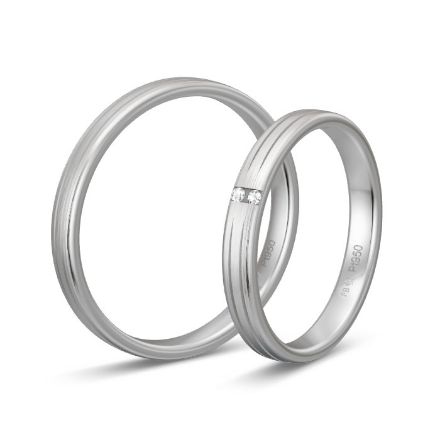 Gifteringer fra Breuning i platina 950, 3 mm. BASIC LIGHT - 44804201 Gifteringer fra Breuning i platina 950, 3 mm. BASIC LIGHT - 44804201