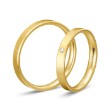 Gifteringer i gult gull 9 kt, 3 mm. BASIC LIGHT - 14805601