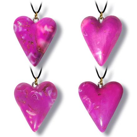 Hjertesmykke Lilla 25x23 mm. - 280206498 Hjertesmykke Lilla 25x23 mm. - 280206498