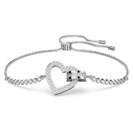 Swarovski armbånd Lovely bracelet Heart, White, Rhodium plated - 5636447 Swarovski armbånd Lovely bracelet Heart, White, Rhodium plated - 5636447