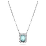 Swarovski smykke Millenia necklace Octagon cut, Blue, Rhodium plated - 5640289