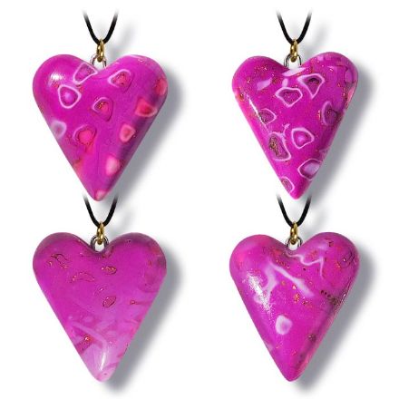 Hjertesmykke Lilla 25x23 mm. - 280206499 Hjertesmykke Lilla 25x23 mm. - 280206499