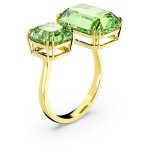 Swarovski Millenia cocktail ring Octagon cut, Green, Gold-tone plated - 5614923