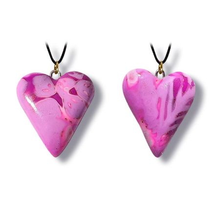 Hjertesmykke Lilla 25x23 mm. - 280206502 Hjertesmykke Lilla 25x23 mm. - 280206502