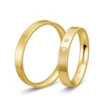 Gifteringer i gult gull 14 kt, 3.5 mm. PROFIL LIGHT -  4804402