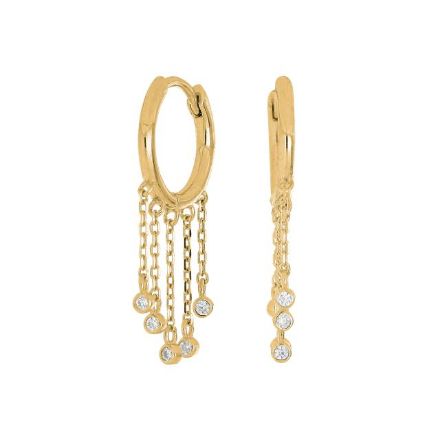 Øreringer i forgyldt sølv creol GIANOR, 30mm - 345261-3 Øreringer i forgyldt sølv creol GIANOR, 30mm - 345261-3