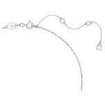 Swarovski collier Gema pendant Mixed cuts, Flower, White, Rhodium plated - 5644683