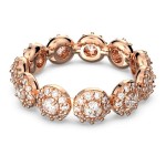 Swarovski Constella ring Round cut, Pavé, White, Rose gold-tone plated -5636274