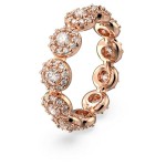 Swarovski Constella ring Round cut, Pavé, White, Rose gold-tone plated -5636274