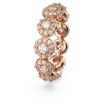 Swarovski Constella ring Round cut, Pavé, White, Rose gold-tone plated -5636274