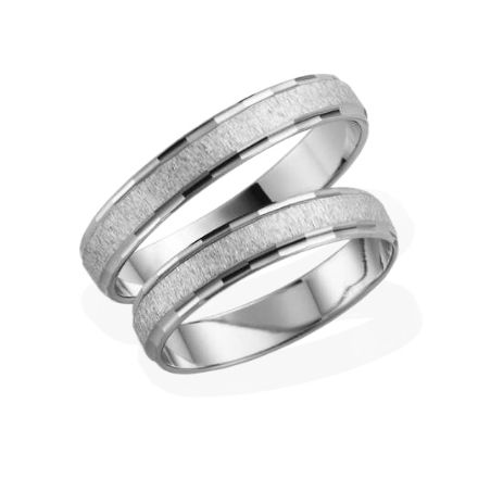 Samboerringer i sølv, 4 mm. ESPELAND - SE128SI40 Samboerringer i sølv, 4 mm. ESPELAND - SE128SI40