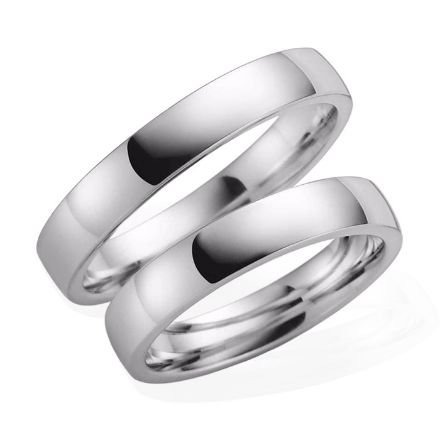 Samboerringer i sølv, 4 mm. ESPELAND -SE114SI40 Samboerringer i sølv, 4 mm. ESPELAND -SE114SI40