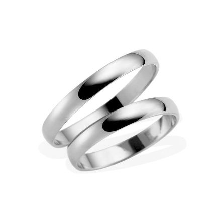 Samboerringer i sølv, 4 mm. ESPELAND - SE106SI40 Samboerringer i sølv, 4 mm. ESPELAND - SE106SI40