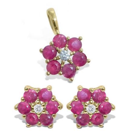 Diamantsmykkesett med diamanter & rubiner-320573110 Diamantsmykkesett med diamanter & rubiner-320573110