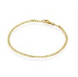Armbånd i gult gull panser 14kt, 16,5 cm / 18 cm - 5260