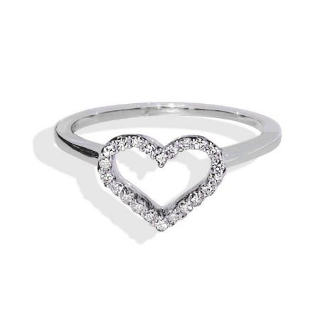 Diamantring i hvitt gull 0,13 ct W-Si-ABR10702 Diamantring i hvitt gull 0,13 ct W-Si-ABR10702