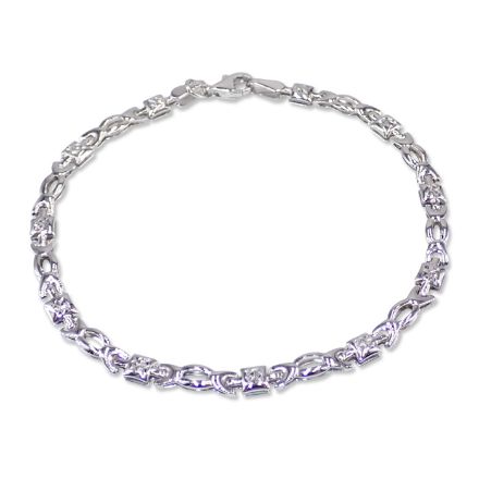 Armbånd i hvitt gull, 19 cm, bredde 3,5 mm - 301122 Armbånd i hvitt gull, 19 cm, bredde 3,5 mm - 301122