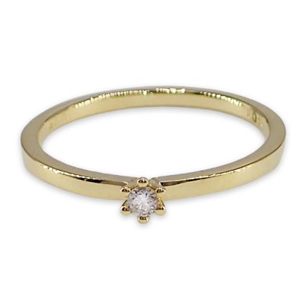 Diamantring i gult gull, 0.05 ct W-Si - BUR546300g Diamantring i gult gull, 0.05 ct W-Si - BUR546300g