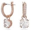 Swarovski øredobber Constella drop, rose - 5639975