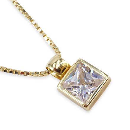 Smykke i gult gull med zirkonia -32500445 Smykke i gult gull med zirkonia -32500445