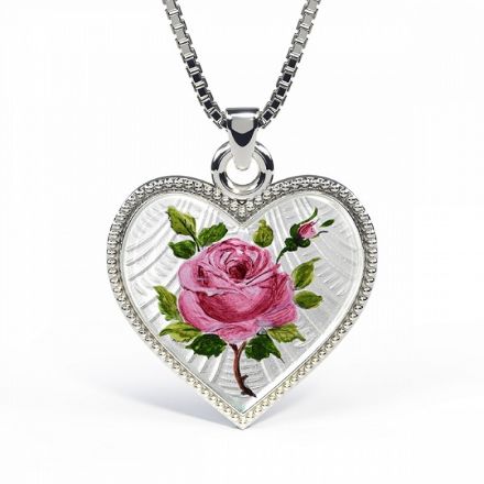 Smykke Rose hjerte med Fader Vår i sølv, til barn - 270710 Smykke Rose hjerte med Fader Vår i sølv, til barn - 270710