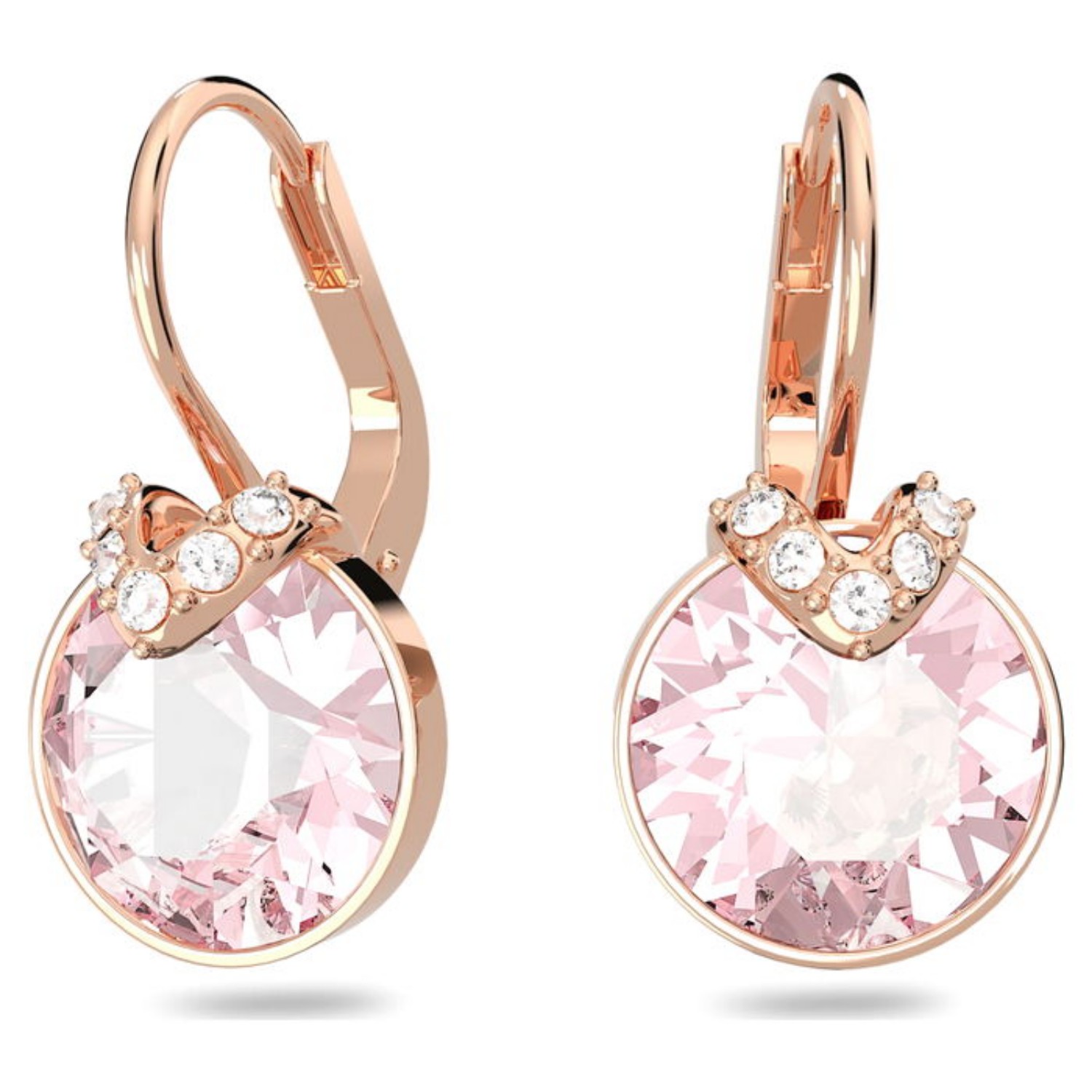 Swarovski øredobber Bella V drop Round cut, rose - 5662114