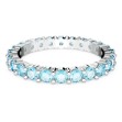 Swarovski Matrix ring Round cut, Blue, Rhodium plated -  5658669 Swarovski Matrix ring Round cut, Blue, Rhodium plated -  5658669