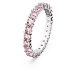 Swarovski  Matrix ring Round cut, Pink, Rhodium plated - 5658856