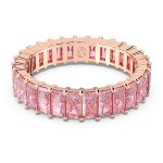 Matrix ring Baguette cut, Pink, Rose gold-tone plated - 5647589
