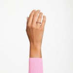 Matrix ring Baguette cut, Pink, Rose gold-tone plated - 5647589