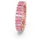 Matrix ring Baguette cut, Pink, Rose gold-tone plated - 5647589