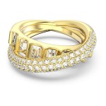 Swarovski Rota cocktail ring Mixed cuts, White, Gold-tone plated - 5661056